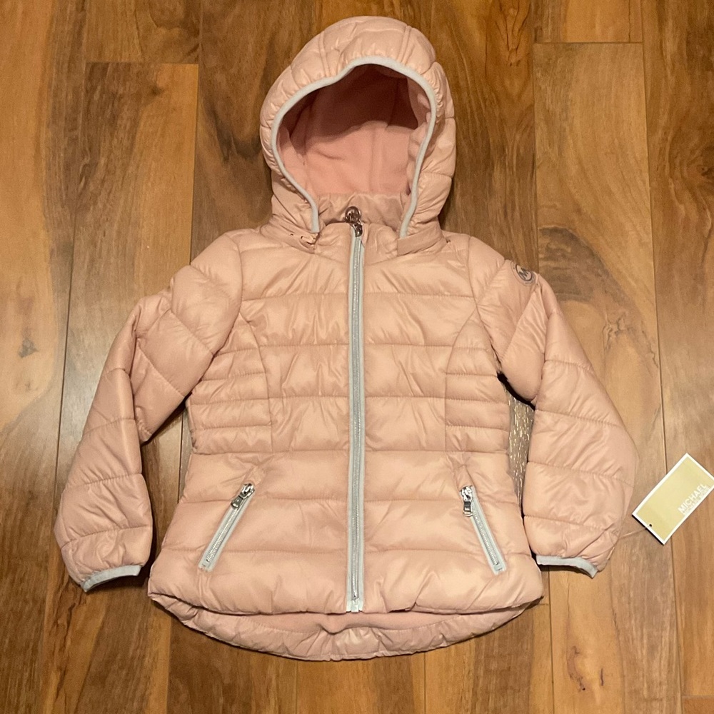 MICHAEL KORS BLUSH PUFFER JACKET IN GIRLS SZ 4T